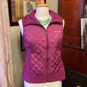 Columbia Quilted and Fleece Vest with Hood